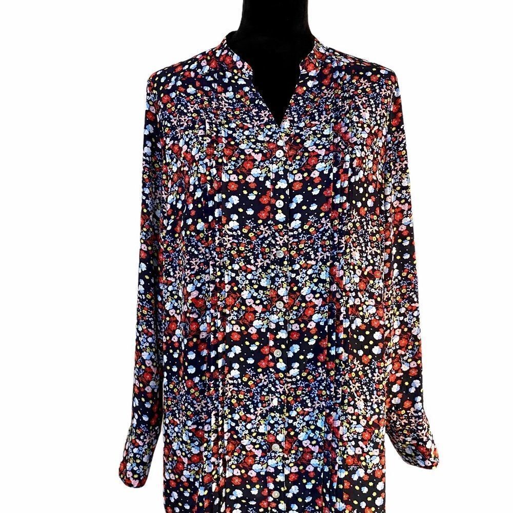 Pretty Floral Button Down Long Sleeve Blou…